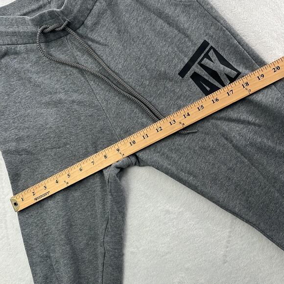 Armani Exchange S Gray Elastic Drawstring Jogger Cotton Blend Sweatpants - Picture 7 of 16